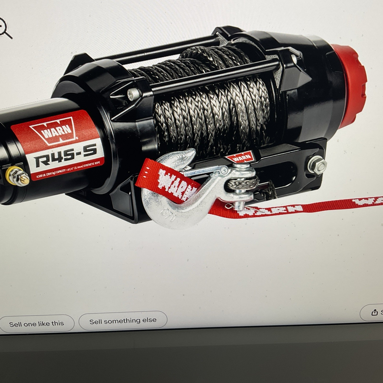 WARN R45-S Winch Synthetic Rope 50 Ft FREE ARTIC CAT HAVOC  UTV  MOUNT KIT