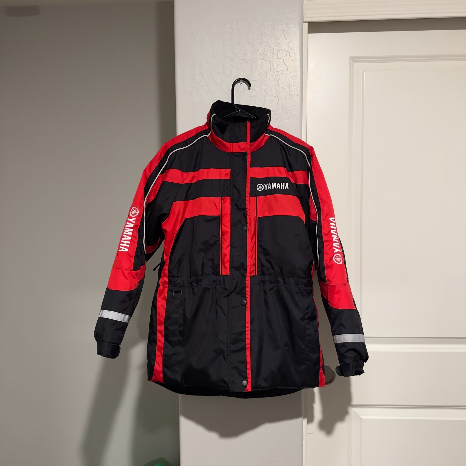 Yamaha Snowmobile Racing Lined Insulated Nylon Jacket Womens Medium Vintage