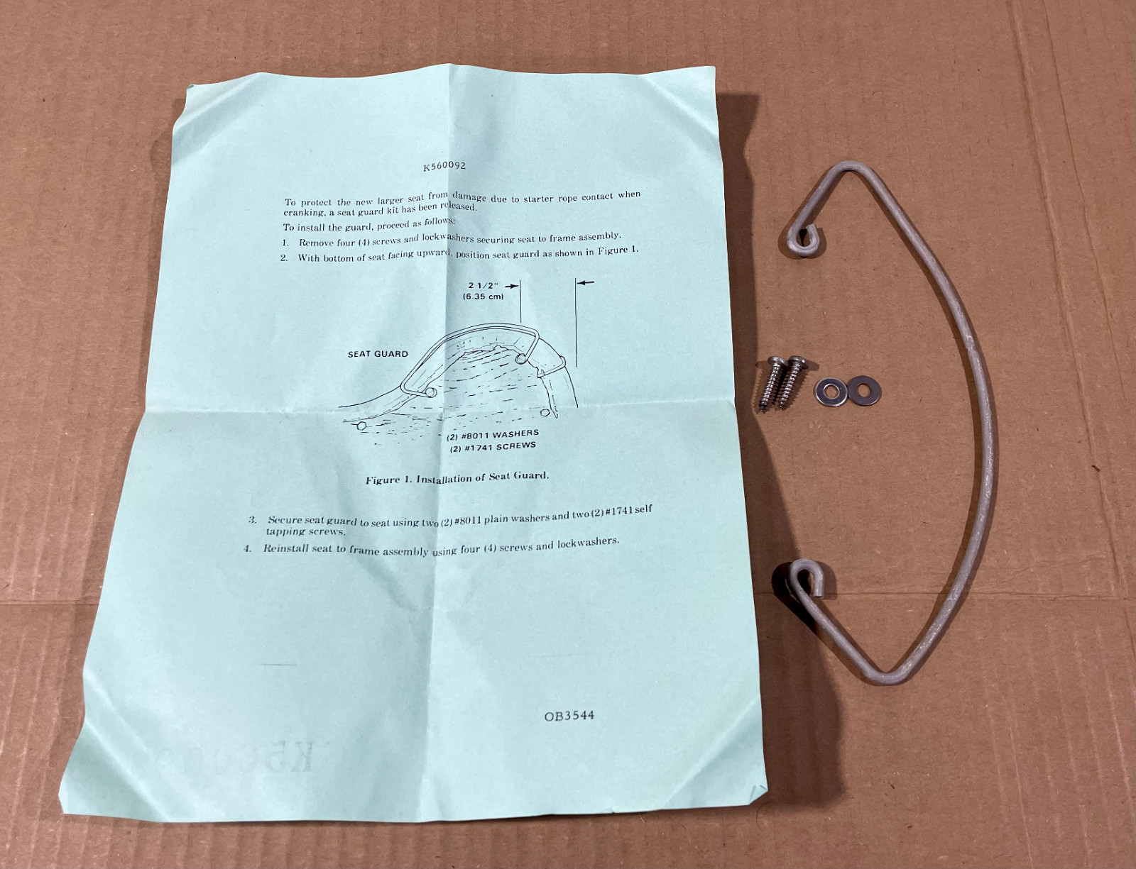 BRAND NEW NOS / OEM 1979 – 1982 CHRYSLER SNO RUNNER SEAT GUARD & HARDWARE