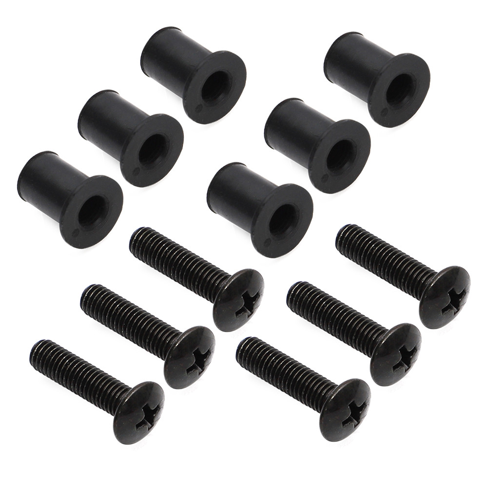 For YAMAHA Snowmobile 90150-05024-00 Windshield Screws & Rubber Nuts Set 12pcs