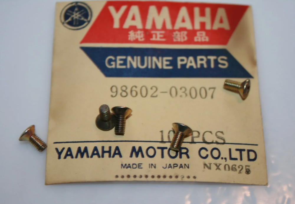 QTY 2 | Vintage Yamaha Snowmobile Carburetor Float Pin Holder Screws 98602-03007