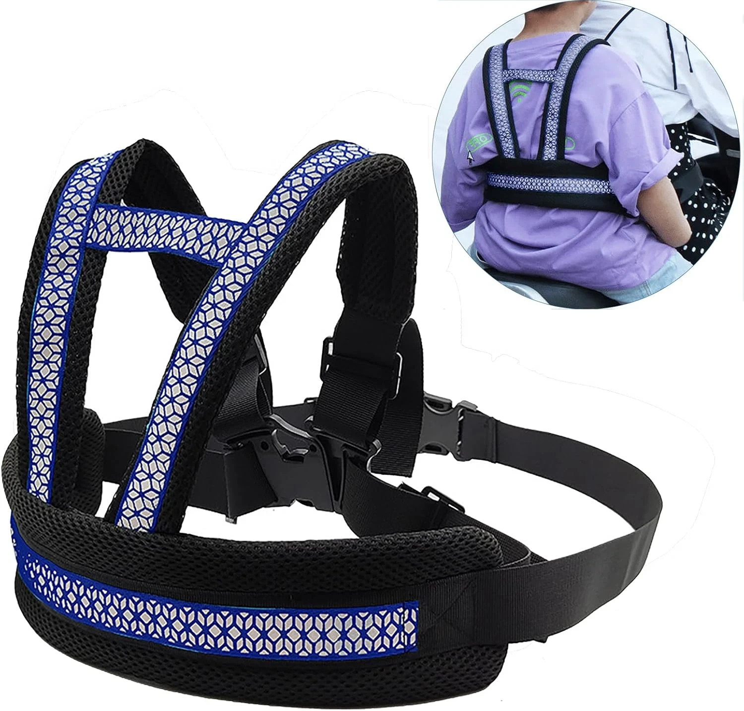 Child Motorcycle Safety Harness for Kids Anti-Fall Bike Motorcycle Shoulder Belt