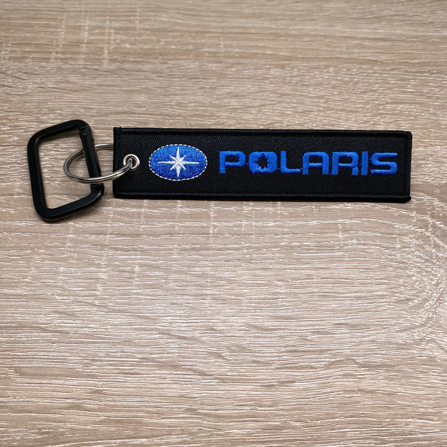 Polaris Keychain UTV ATV Off Road Snowmobiles Double Sided Key Fob w Carabiner