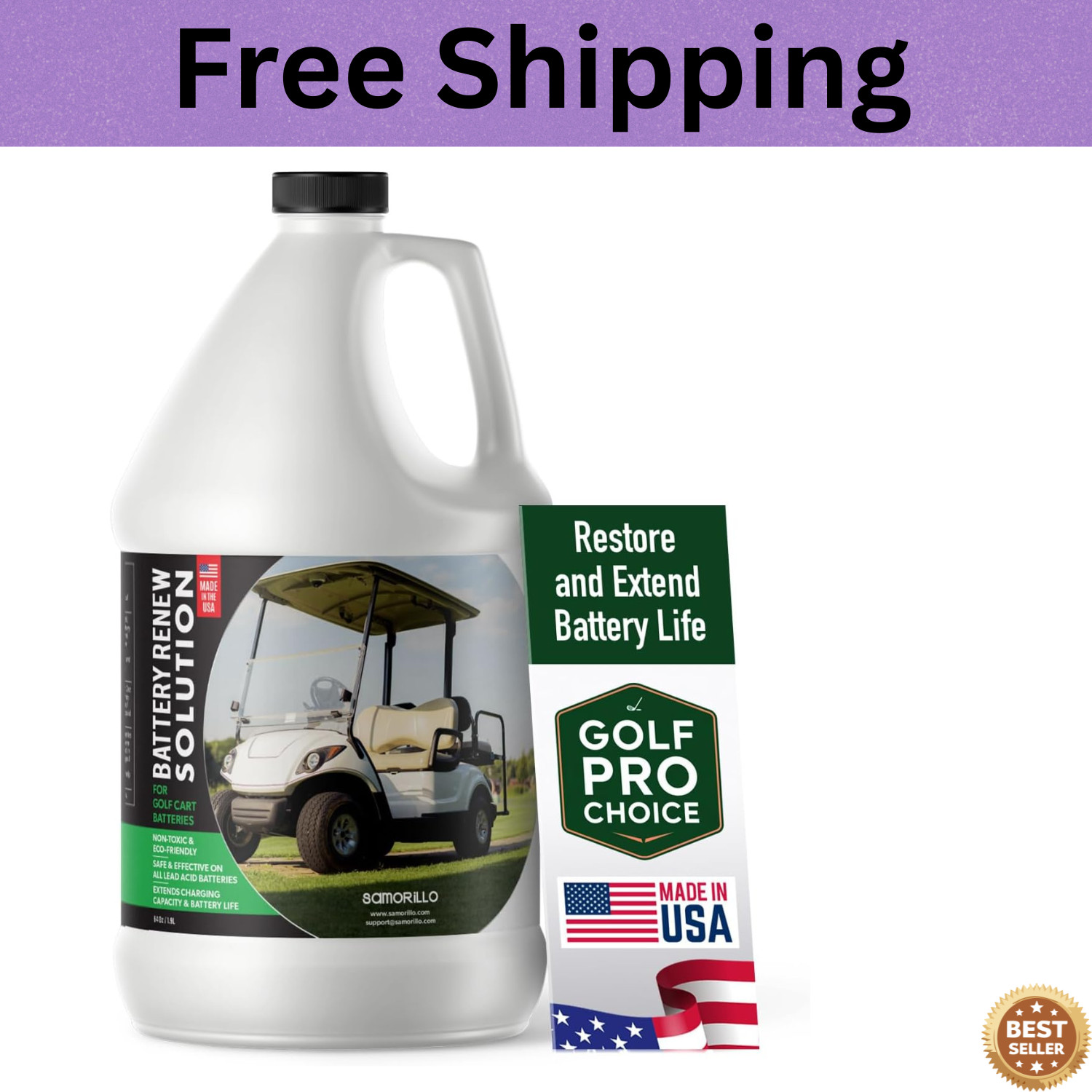 Battery Restore For Lead Acid Batteries – Made In USA – 64oz Formulated Solution