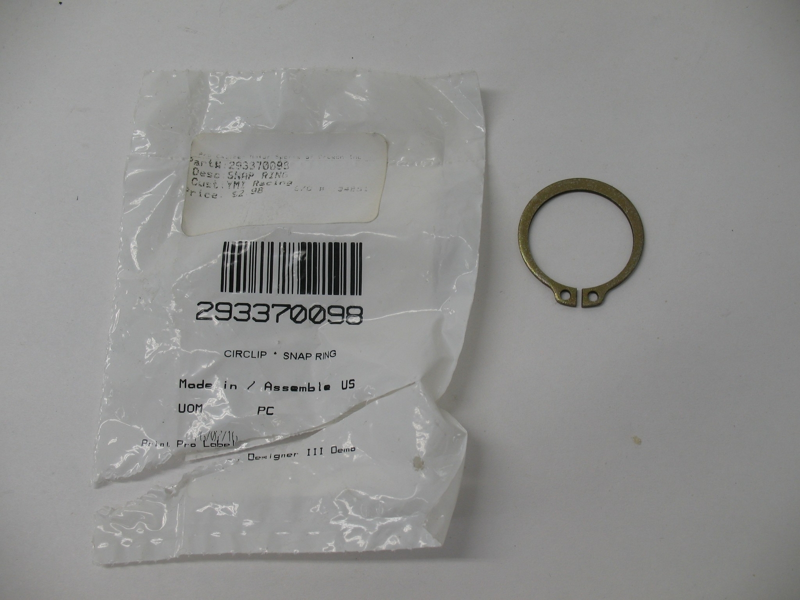 NEW 2006 SKI DOO MXZ600 MXZ 600  SNAP RING 293370098