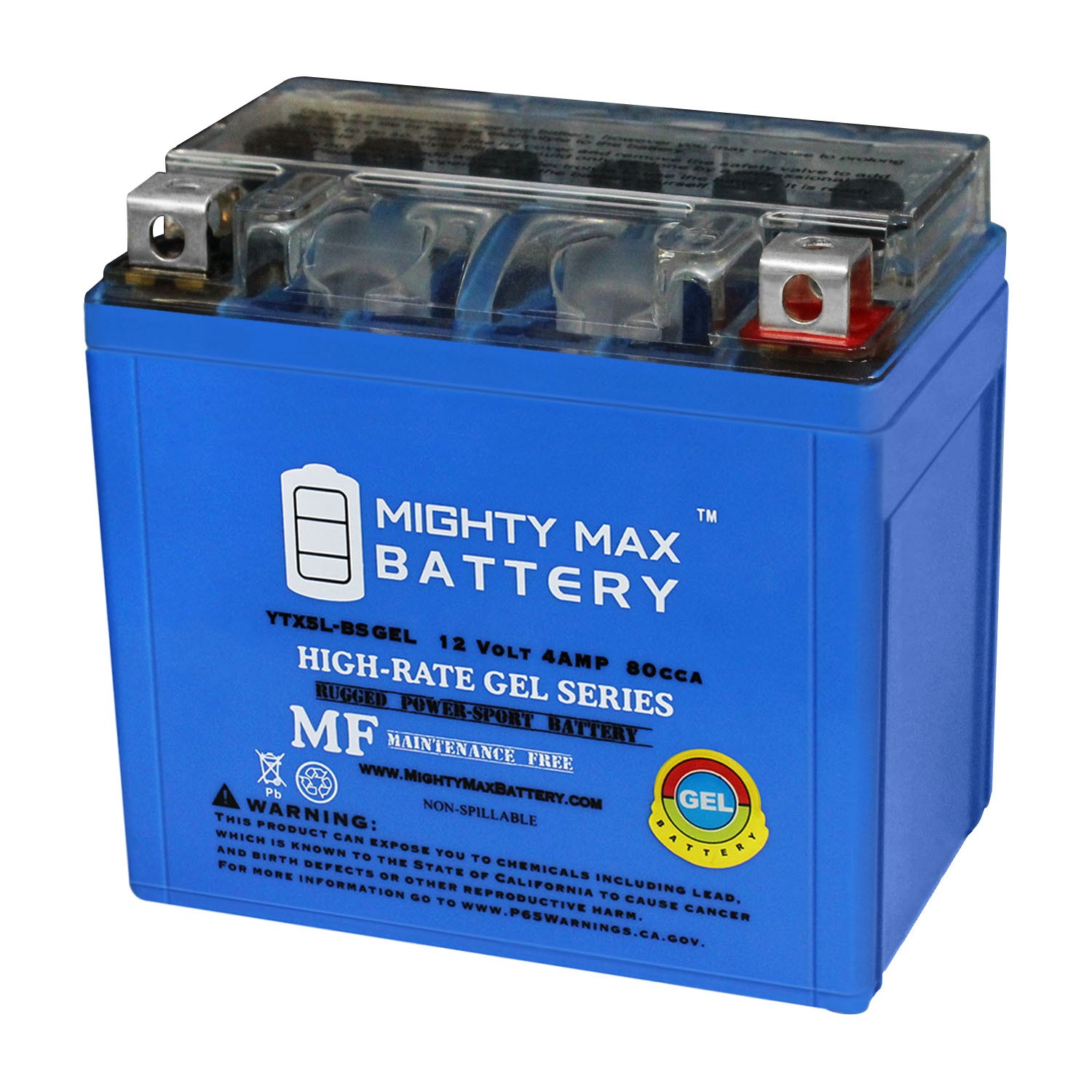 Mighty Max YTX5L-BS GEL Battery Replaces TaoTao ATA-110B3 ATV 09-14