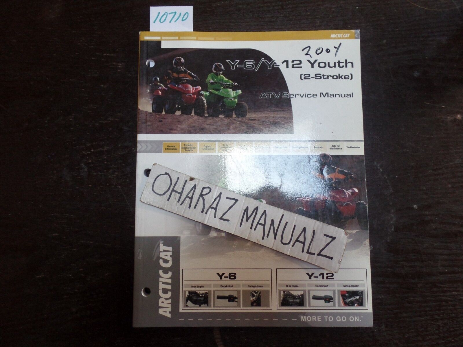 2004 ARTIC CAT Y-6 / Y-12 Youth 2-Stroke ATV Service Shop Manual OEM